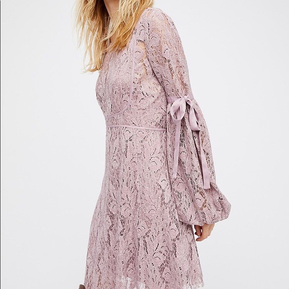 🌙Free People Rubi Lace Mini Dress,NEW - Picture 1 of 8